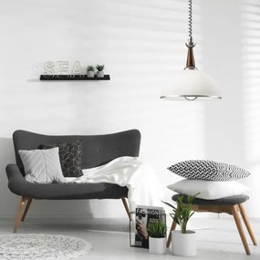 Lustr retractabil CHIARA 1xE27/60W/230V argintiu/stejar