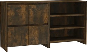 vidaXL Servantă, 2 piese, stejar afumat, lemn prelucrat