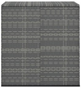317225 vidaXL Ladă grădină pentru perne, gri, 100x49x103,5 cm, ratan PE