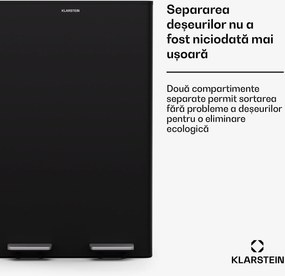 Klarstein EcoVista, coș de gunoi cu composter, 60 l + 3 l/coș + composter, Soft-Close