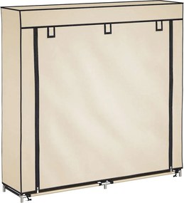 vidaXL Pantofar cu husă, crem, 115x28x110 cm, material textil