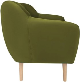 Canapea cu tapițerie din catifea Mazzini Sofas Sardaigne, 158 cm, verde