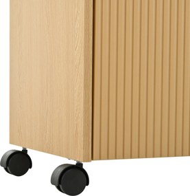 Dulap mobil pentru pantofi cu separatoare reglabile, 110x35x86 cm, Culoare naturală