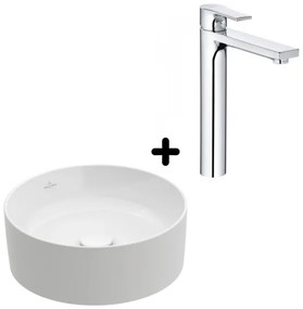 Pachet lavoar pe blat Villeroy&Boch Collaro si baterie Kludi Zenta SL, 4A184001+482560565