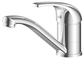 Baterie Bucatarie Sanobi Boema, pipa medie, Argintiu, cartus ceramic D 40 mm