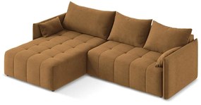 Colțar teracotă extensibil/cu spațiu de depozitare (cu colț pe partea stângă/cu șezlong) Moku – Makamii