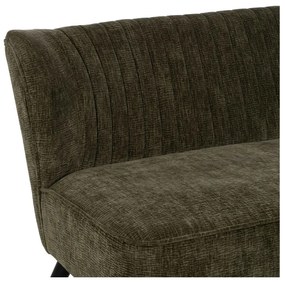 Canapea verde cu tapițerie din chenille 134 cm Glam – Ixia