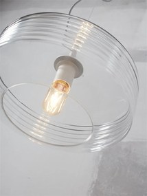 Lustra/Pendul design decorativ Verona ribbed, clear