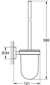 Grohe Essentials Set Perie WC cu suport, cupru mat (brushed warm sunset)
