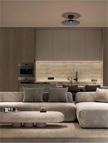 Plafoniera LED design modern POLIFEMO fumuriu, 40cm