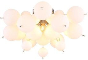 Lustra aplicata design modern UDO 3L nickel/alb