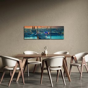 Tablou - Köln (cu ceas) (90x30 cm)