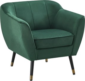 Fotoliu de design, ţesătură Velvet verde/negru/aurie, VIODA