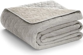 Cuvertură grej matlasată din catifea 170x210 cm Laila – Restilo