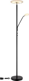 Globo 59093S - Lampă de podea LED cu reglare a intensității STANFORD 28W/230V + 5W 3000K, neagră