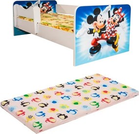 Pat junior Minnie&Mickey cu saltea