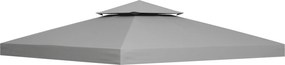 Outsunny Acoperiș de înlocuire pentru pavilion 3 x 3 m, impermeabil, acoperiș dublu cu orificii de scurgere, gri deschis | Aosom Romania