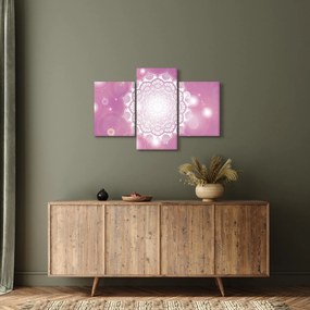 Tablou - Mandala pe fundal roz (90x60 cm)