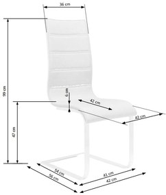Scaun K104 piele ecologica negru