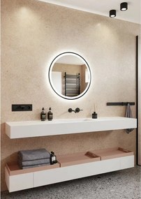 Oglinda cu iluminare led Dubiel Vitrum Holiday negru 80x80 cm