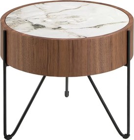 Masuta auxiliara deosebita design LUX Walnut-Marble