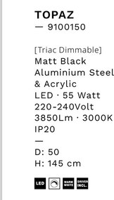 Lustra LED suspendata design decorativ TOPAZ