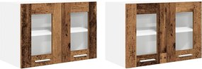 vidaXL Dulap suspendat 2 pcs Lemn vechi 60 x 31 x 40 cm Lemn compozit
