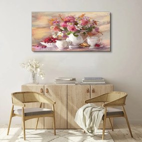 Tablou canvas Cupe cu flori abstracte