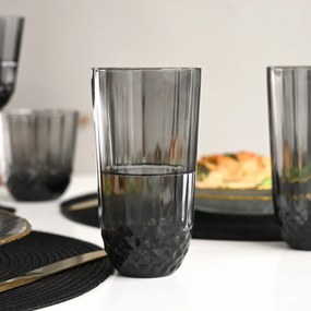 Pahar din sticlă de culoarea fumurie, 345 ml, L