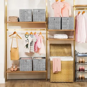 Set de 6 cutii de depozitare CURAN, gri