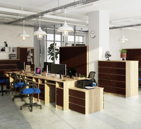 Masă PC Aziza (Stejar sonoma + wenge). 1069611
