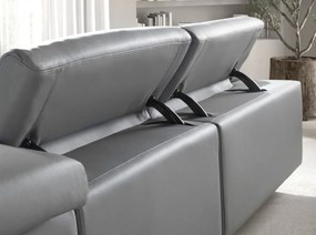 Coltar 5 locuri, Functia Relax, Sezlong Dreapta, Cowhide gri