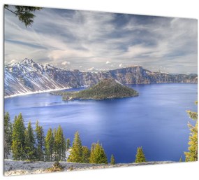 Tablou lacul montan (70x50 cm), în 40 de alte dimensiuni noi