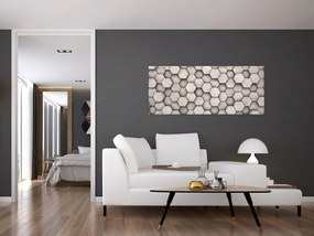 Tablou - Hexagoane design beton (120x50 cm)