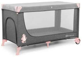 KINDERKRAFT JOY - pătuț de călătorie gri-roz