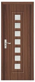 Usa Interior din MDF Novo Doors ND236, Cadru din Lemn Masiv, Geam Sablat, KIT COMPLET, Toc , Manere si balamale incluse (Culoare: Stejar Auriu, Toc: