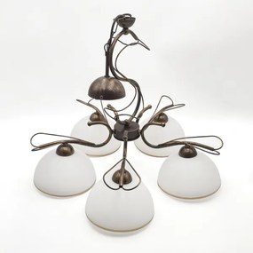 Lustră pe lanț COBRA, 5x E27/60W/230V, bronz/patină