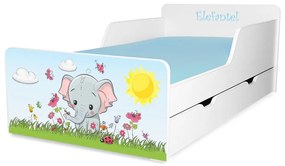 Pat copii Elefantel 2-12 ani cu sertar