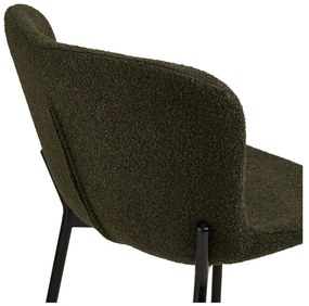 Maceda bartool, taburet, verde, picioare negre