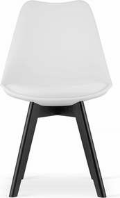 OFERTA Scaun alb BALI MARK cu picioare negre II. calitate