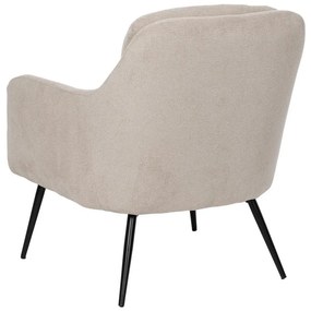 Fotoliu bej cu tapițerie din chenille Classic – Ixia