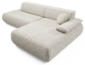 Colțar extensibil PRATO, formă L, cu spațiu de depozitare, orientare dreapta, bej