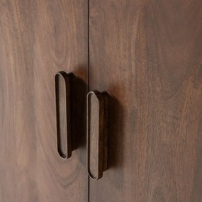 Dulap în culoare naturală închisă din lemn de mango 85x150x35 cm Liya – WOOOD