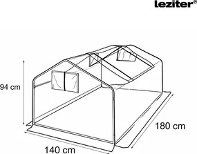 Folie pentru pat germinativ 180x140x94 cm