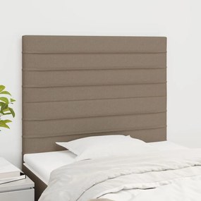 vidaXL Tăblii de pat, 2 buc, gri taupe, 80x5x78/88 cm, textil