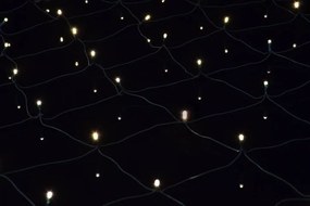 Plasă luminoasă de Crăciun 3 x 3 m - alb cald cu temporizato