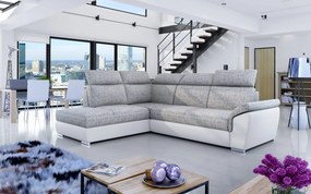 Colțar lemn masiv Extensibil Toby Depozitare 272x216cm Personalizabil - Berlin 01 + Soft 17, Stânga