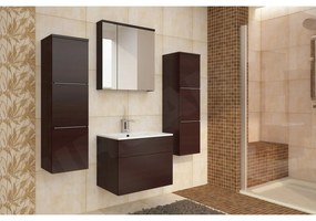 Mobilier baie Mendana (wenge) (cu chiuvetă și sifon) (cu iluminat LED). 1103998