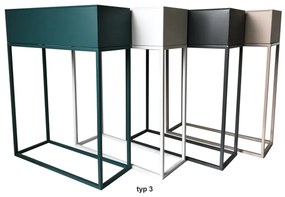 Ghiveci metalic multifunctional gri inchis INDIZE TIP 3