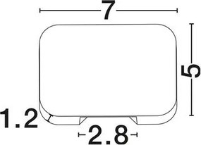 Spot aplicat lumina LED ambientala IP65 SENDO negru